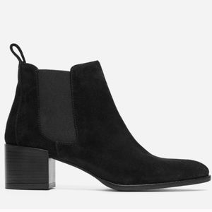 Everlane Black Suede Chelsea Ankle Boots
